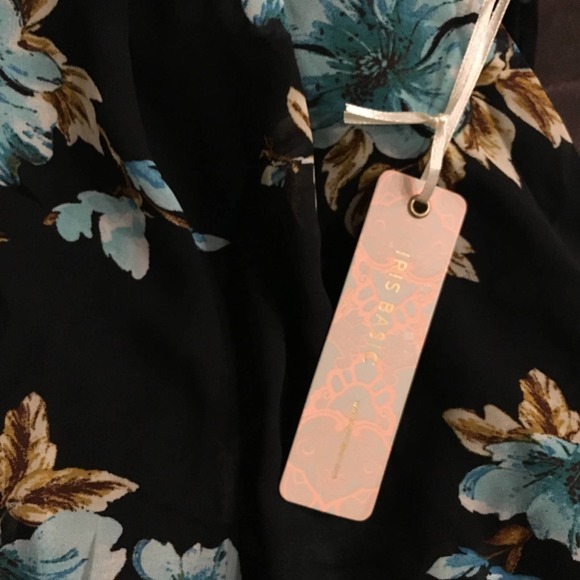 IRIS Women's Black Floral Print Wide Leg Trousers Square Pants - Picture 4 of 5